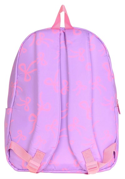 Kaukko Bow Mor Pembe Fiyonk Desenli Okul Çantası K1879