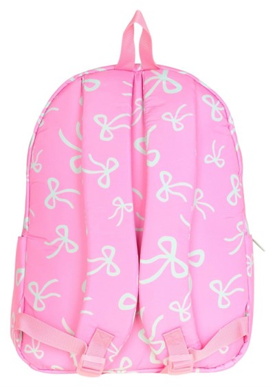 Kaukko Bow Pembe Yeşil Fiyonk Desenli Okul Çantası K1876