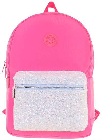 Kaukko Bright Kız Çocuk Taşlı Pembe Üç Bölmeli Okul Çantası - K1811