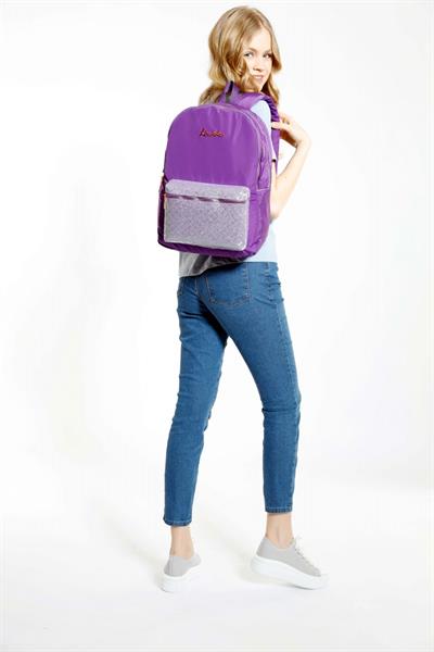 Kaukko Bright Mor Kapitone Okul ve Günlük Sırt Çantası - Kız