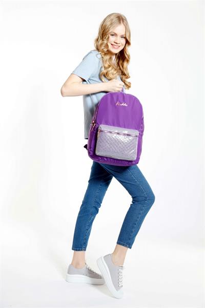 Kaukko Bright Mor Kapitone Okul ve Günlük Sırt Çantası - Kız