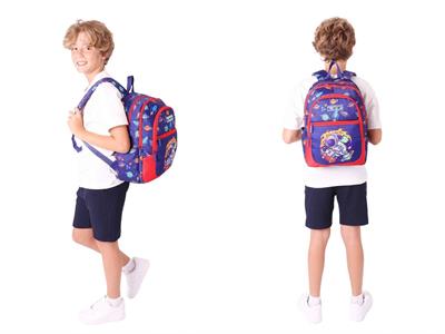 Kaukko Çanta Astronot Desenli Erkek Çocuk Lacivert Kırmızı Okul Çantası ve Thermo Beslenme Çantası Takımı (L5267+L7267)