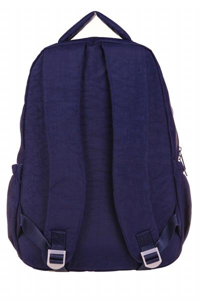 Kaukko Crazy Dört Bölmeli Kız Çocuk/Kadın Okul ve Günlük Sırt Çantası - Lacivert Mor (Krinkıl Kumaş) K1680