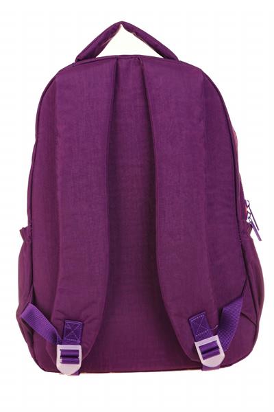Kaukko Crazy Dört Bölmeli Kız Çocuk/Kadın Okul ve Günlük Sırt Çantası - Mor (Krinkıl Kumaş) K1678