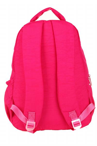 Kaukko Crazy Dört Bölmeli Kız Çocuk/Kadın Okul ve Günlük Sırt Çantası - Pembe (Krinkıl Kumaş) K1679