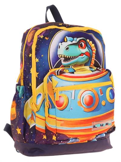 Kaukko Dört Bölmeli (Erkek Çocuk - Mavi Sarı - Astrnot Dinazor) - İlkokul Okul Sırt Çantası - L5273
