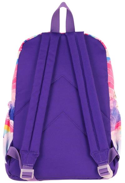 Kaukko Dört Bölmeli (Kız Çocuk - Pembe Mor - Unicorn Baskılı) - İlkokul Okul Sırt Çantası - L5249