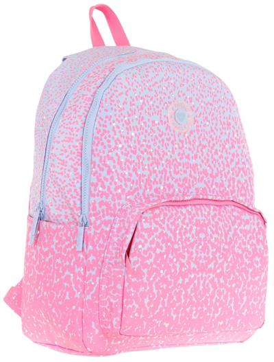 Kaukko Dots Kız Çocuk Üç Bölmeli İlkokul ve Ortaokul Çantası - Pembe Nokta Desenli - K1803