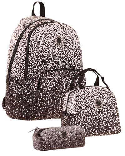 Kaukko Dots Siyah Nokta Desenli Kız Çocuk Üçlü İlkokul ve Ortaokul Çanta Seti