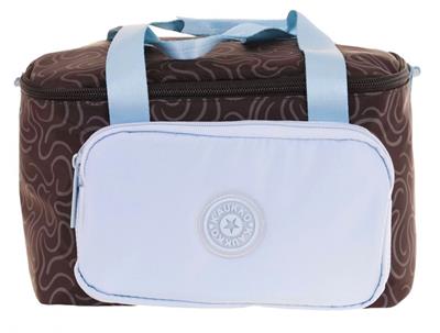 Kaukko Double Colors Kız Çocuk Çizgi Desenli Siyah Mavi Beslenme Çantası (Isı Yalıtımlı) K9086