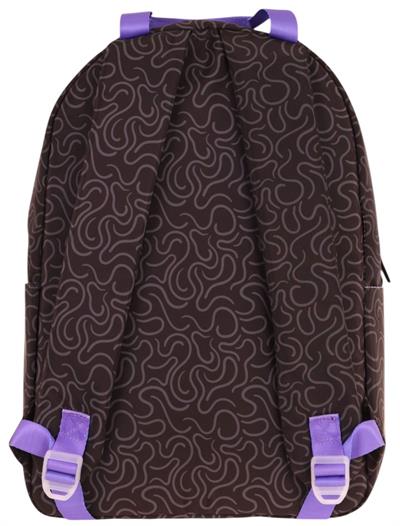 Kaukko Double Colors Üç Bölmeli Kız Çocuk Okul ve Günlük Sırt Çantası - Siyah Mor - K1837