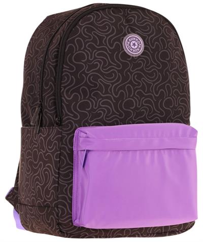 Kaukko Double Colors Üç Bölmeli Kız Çocuk Okul ve Günlük Sırt Çantası - Siyah Mor - K1837