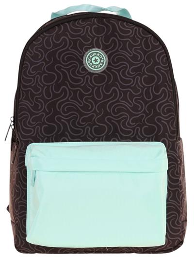 Kaukko Double Colors Üç Bölmeli Kız Çocuk Okul ve Günlük Sırt Çantası - Siyah Turkuaz - K1835