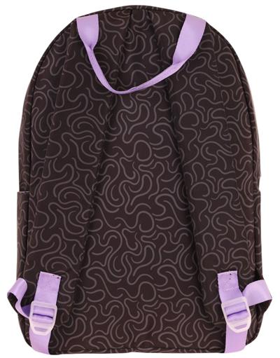 Kaukko Double Colors Üç Bölmeli Kız Çocuk Okul ve Günlük Sırt Çantası - Siyah Lila - K1840