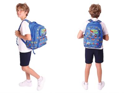 Kaukko Erkek Çocuk 3D Kamyon Şekilli Mavi Okul Sırt Çantası ve Isı Yalıtımlı Beslenme Çantası Seti