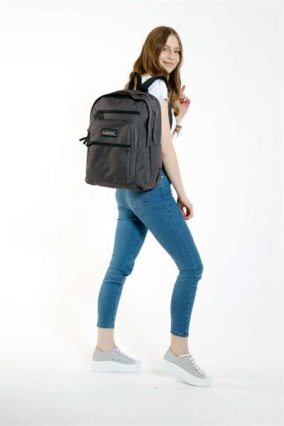 Kaukko Full Pocket Okul ve Günlük Sırt Çantası - Gri