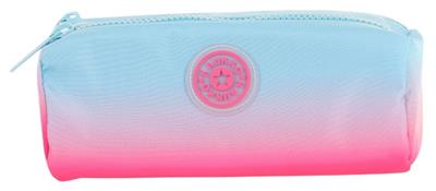 Kaukko İki Bölmeli Kız Çocuk Okul Kalem Çantası - Mavi Pembe - K2708