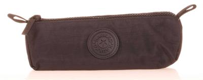 Kaukko İki Bölmeli Krinkıl Kumaş Kalem Çantası - Kahverengi - K2642