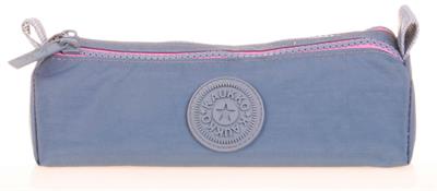 Kaukko İki Bölmeli Krinkıl Kumaş Kalem Çantası - Gri - K2646