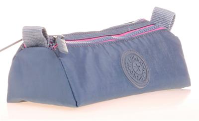 Kaukko İki Bölmeli Krinkıl Kumaş Kalem Çantası - Gri - K2646