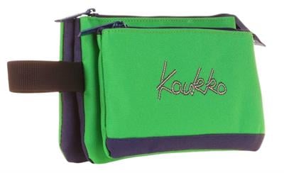 Kaukko İki Bölmeli Yeşil Love Baskılı Kız Çocuk Akordion Kalem Çantası - K2672