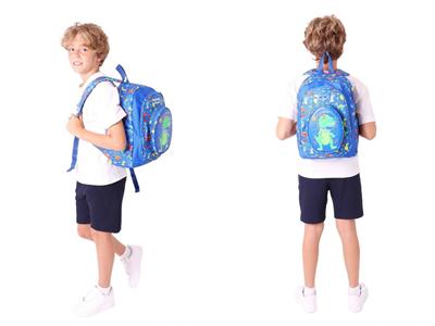 Kaukko Kids 3D Dinazor Detaylı Okul Çantası (L5262) ve Thermo Beslenme Çantası (L7262) Seti - Erkek Çocuk