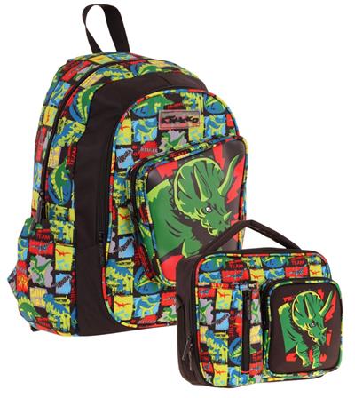 Kaukko Kids 3D Gergedan Detaylı Okul Çantası (L5263) ve Thermo Beslenme Çantası (L7263) Seti - Erkek Çocuk