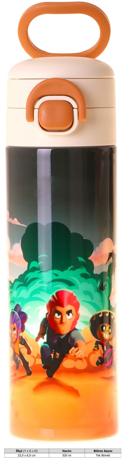 Kaukko Kids 520 ml Aviator Baskılı Siyah Erkek Çocuk Çelik Termos Matara (Çift İçim Kilitli Kapak) - L5427