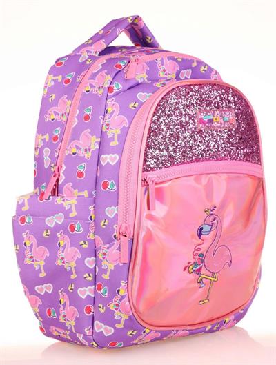 Kaukko Kids Aynalı Taşlı Flamingo Kız Çocuk Okul Sırt Çantası