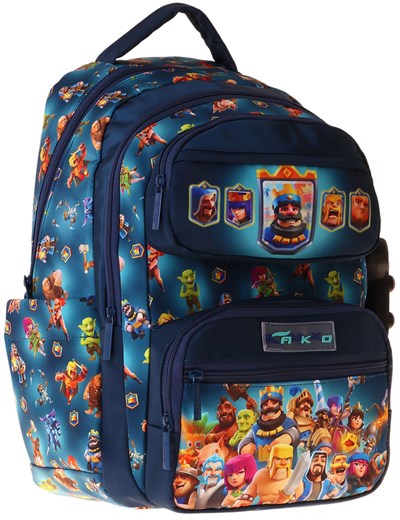 Kaukko Kids Beş Bölmeli Erkek Çocuk Boom Baskılı Lacivert İlkokul Okul Sırt Çantası - L5419