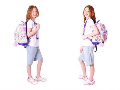 Kaukko Kids Dört Bölmeli Okul Çantası + Beslenme +Kalemlik Seti (Unicorn - Kız Çocuk - Pembe Mor)