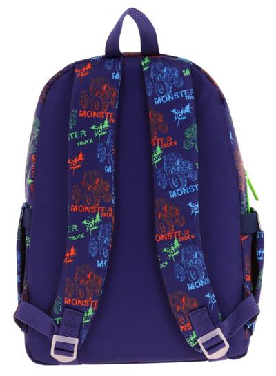 Kaukko Kids Erkek Çocuk Armalı Kamyon Desenli İlkokul Okul Sırt Çantası (Dört Bölmeli) - Lacivert Yeşil - L5279