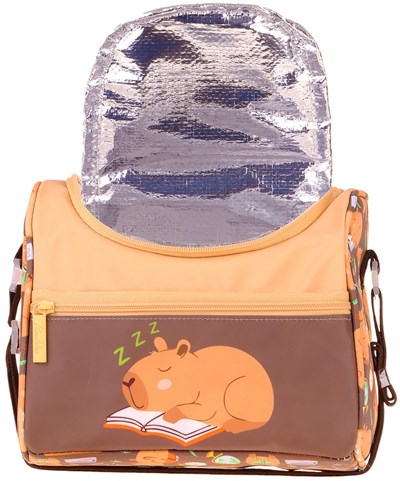Kaukko Kids Erkek Çocuk Clever Baskılı Isı Yalıtımlı Okul Beslenme Çantası (Kahverengi) - L5385
