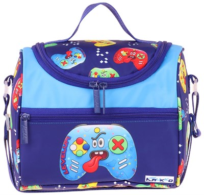 Kaukko Kids Erkek Çocuk Good Game Baskılı Isı Yalıtımlı Okul Beslenme Çantası (Lacivert - Kırmızı) - L5390