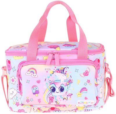 Kaukko Kids İki Bölmeli Thermo Okul Beslenme Çantası - Dondurma Desenli Pembe Renk (Kız Çocuk) - L5284