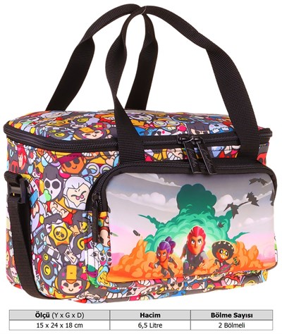 Kaukko Kids İki Bölmeli Thermo Okul Beslenme Çantası - Aviator Baskılı Siyah Renk (Erkek Çocuk) - L5425