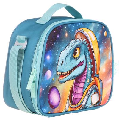 Kaukko Kids Isı Yalıtımlı Erkek Çocuk Turkuaz Dinazor Beslenme Çantası