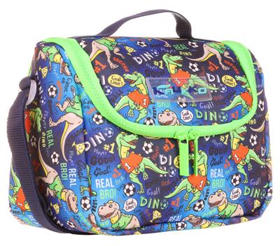 Kaukko Kids Isı Yalıtımlı Erkek Çocuk Yeşil Mavi Dinazor Beslenme Çantası