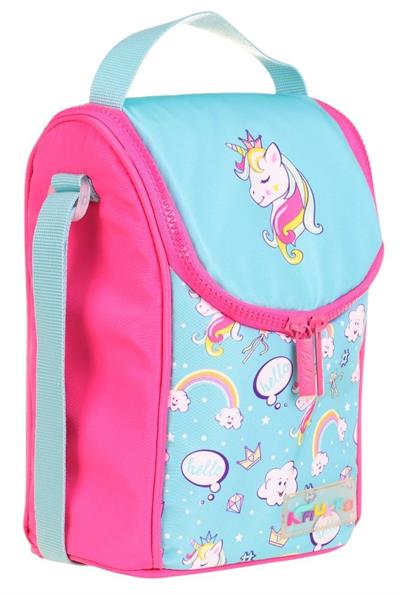 Kaukko Kids Isı Yalıtımlı Kız Çocuk Turkuaz Pembe Unicorn Büyük Beslenme Çantası