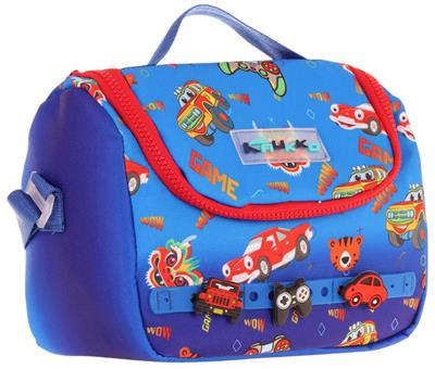 Kaukko Kids Isı Yalıtımlı, Silikon Aksesuarlı Beslenme Çantası - Mavi Kırmızı - Erkek Çocuk - L7258