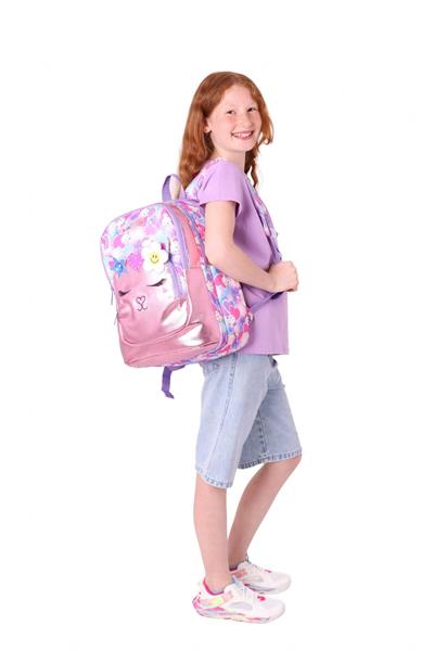 Kaukko Kids Kedi Şekilli Kız Çocuk Dört Gözlü Okul Çantası - L5219