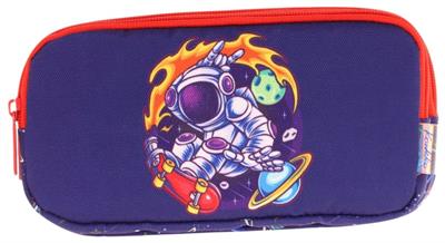 Kaukko Kids Kırmızı Lacivert, Astronot, Erkek Çocuk Üç Bölmeli Okul Kalem Çantası - L8267