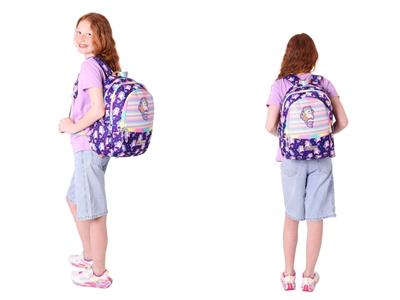 Kaukko Kids Kız Çocuk Okul Çantası ve Isı Yalıtımlı Beslenme Çantası Seti (L5228+L7228) Kauçuk Unicorn - Mor