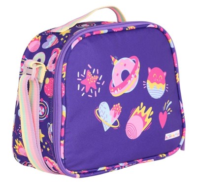 Kaukko Kids Kız Çocuk Şekerleme Baskılı Mor Okul Beslenme Çantası