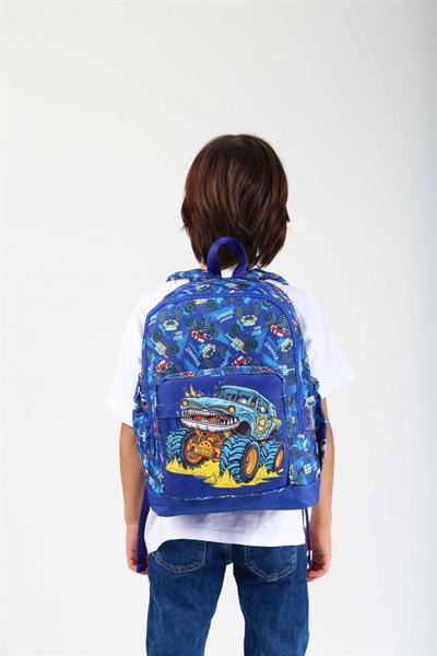 Kaukko Kids Lacivert Arazi Aracı Erkek Çocuk Okul Sırt Çantası
