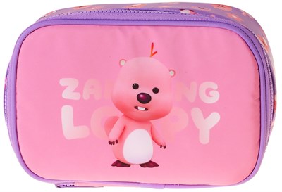 Kaukko Kids Loopy Baskılı Lila - Pembe Kız Çocuk Organizer Kalem Çantası - Kalemlik - L5295