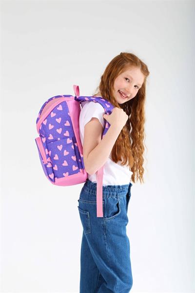 Kaukko Kids Mor Sevimli Tavşan Kız Çocuk Okul Sırt Çantası - Özel Tasarım