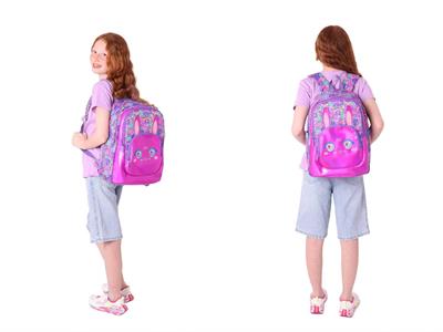 Kaukko Kids Okul ve Beslenme Çantası Seti (Kız Çocuk) - Tavşan Şekilli Mor Pembe - (L5220+L7220)