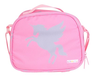 Kaukko Kids Pembe Pegasus Desenli Kız Çocuk Isı Yalıtımlı Okul Beslenme Çantası