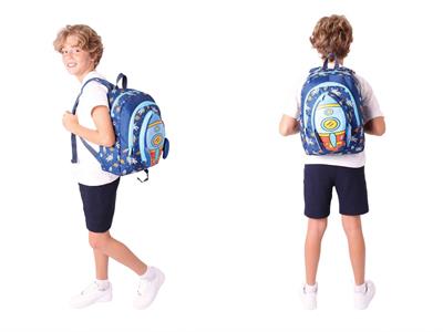 Kaukko Kids Roket Detaylı Okul Çantası (L5260) ve Thermo Beslenme Çantası (L7260) Seti - Erkek Çocuk